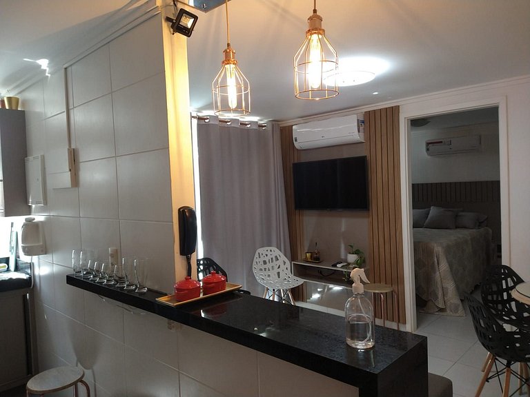 OCB111 Apartamento Extra. 1Q, 5p. A 50 m. da praia do Cabo B