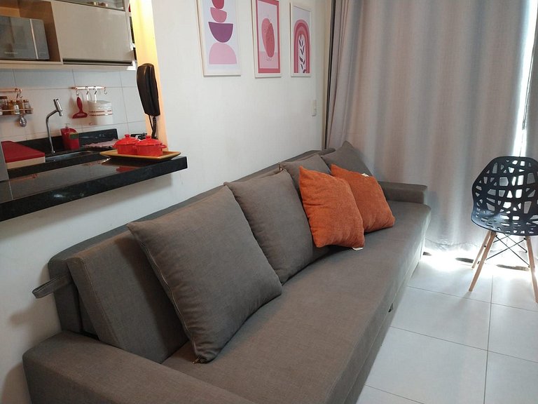 OCB111 Apartamento Extra. 1Q, 5p. A 50 m. da praia do Cabo B