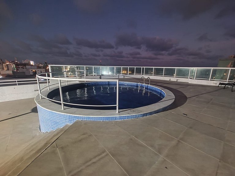 ATL302 na praia do Cabo Branco. 2 quartos, até 7 pax.